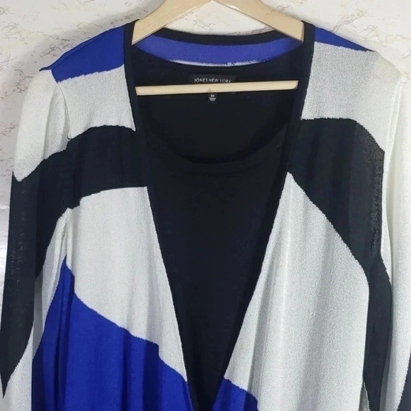 Jones New York | Shirt | Size 0X | Blue & Black - Picture 3 of 8